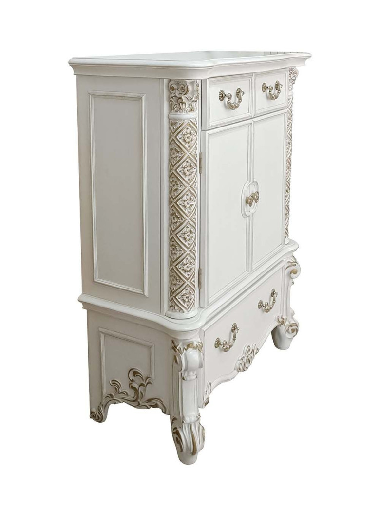 BD01343 Antique Pearl Finish Chest Vendome Collection By Acme Furniture