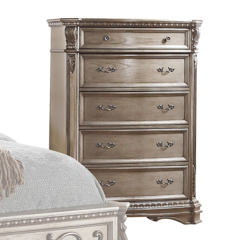 26939 Antique Silver Finish Chest Northville Collection By Acme Furniture
