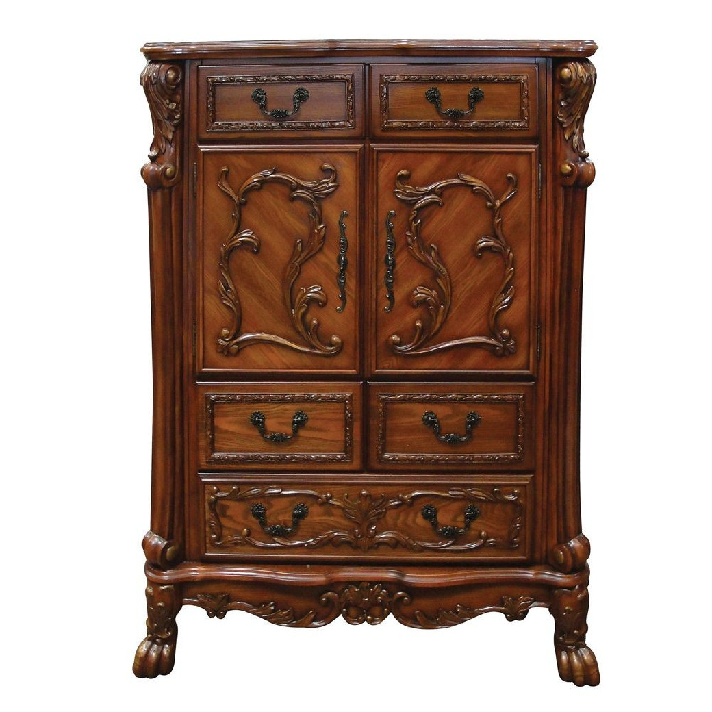 12146 Cherry Oak Finish Chest Dresden Collection By Acme Furniture