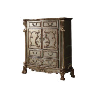 23160Q Bone PU / Gold Patina Finish Bedroom Acme Dresden Collection by Acme Furniture