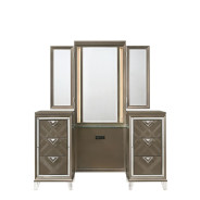 25327 Dark Champagne Finish Vanity & Mirror Skylar Collection By Acme Furniture