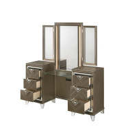 25327 Dark Champagne Finish Vanity & Mirror Skylar Collection By Acme Furniture