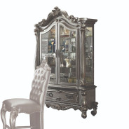 66820 7PC Dining Set Versailles Silver Antique Platinum Collection By Acme Furniture