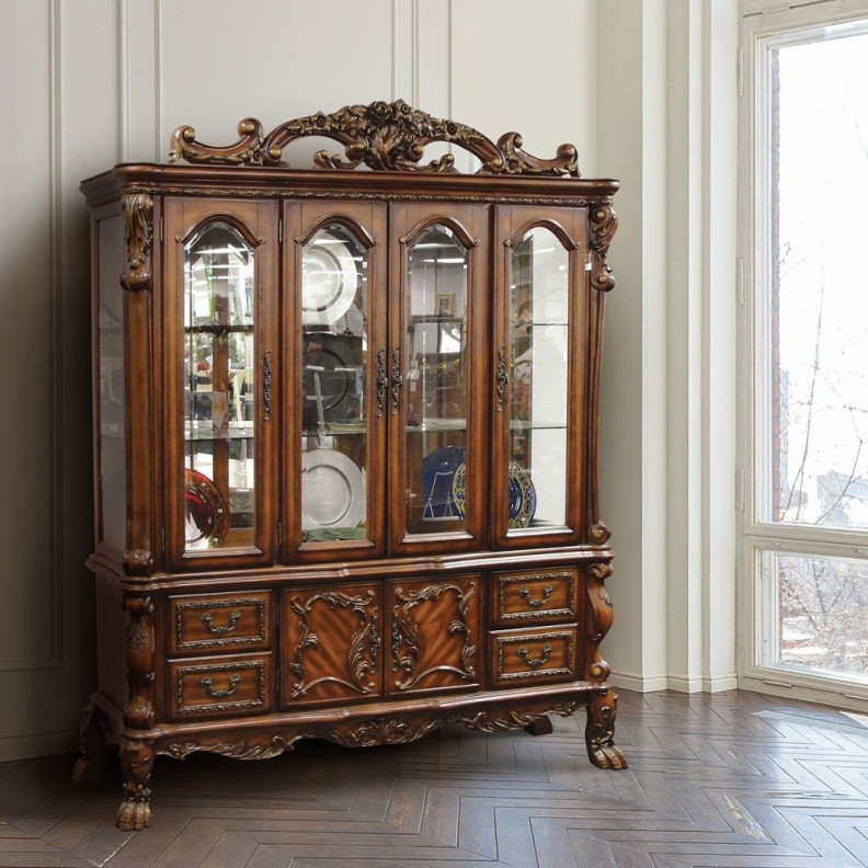 12155 Cherry Oak Finish Hutch & Buffet Dresden Collection By Acme Furniture