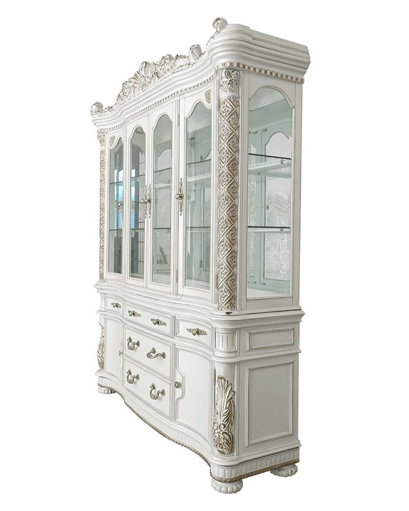 DN01350 Vendome Antique Pearl Collection China & Hutch By Acme Furniture