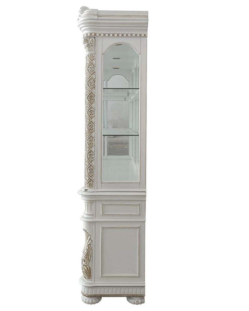 DN01350 Vendome Antique Pearl Collection China & Hutch By Acme Furniture