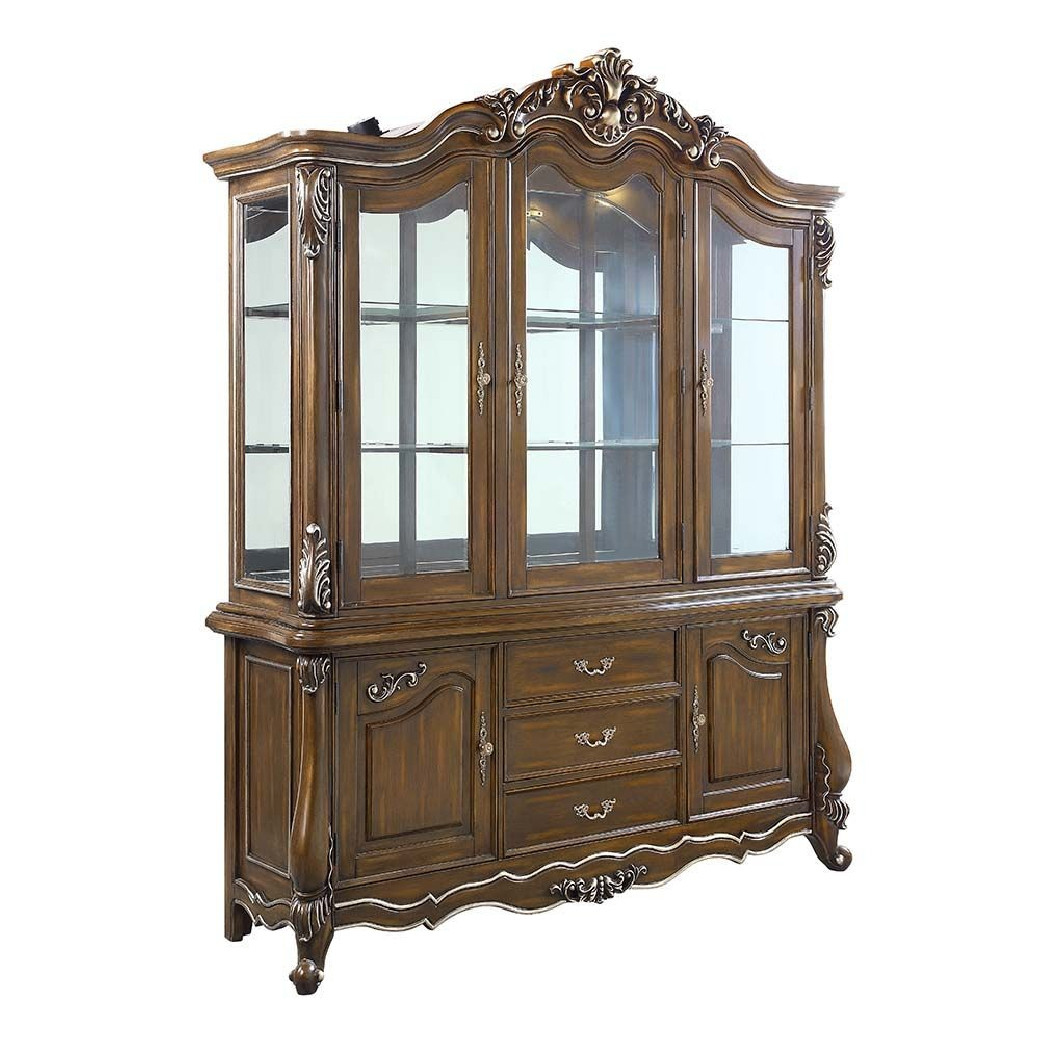 DN01360 Antique Oak Finish Hutch & Buffet Latisha Collection By Acme Furniture