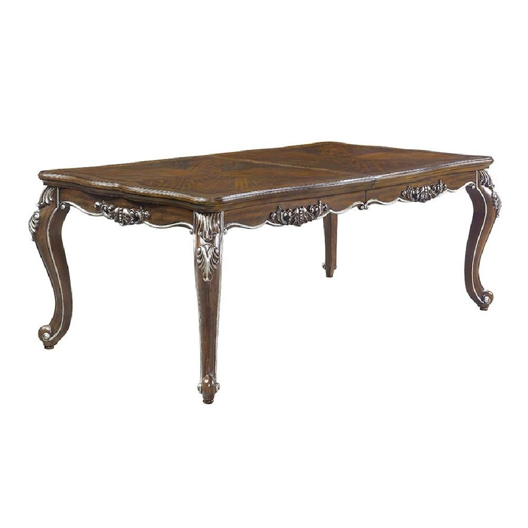 DN01356 Antique Oak Finish Leg Dining Table Latisha Collection By Acme Furniture