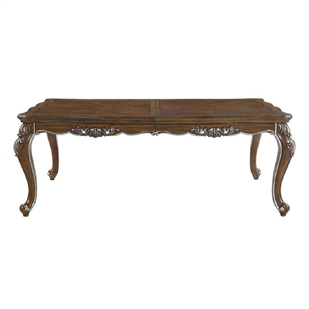 DN01356 Antique Oak Finish Leg Dining Table Latisha Collection By Acme Furniture