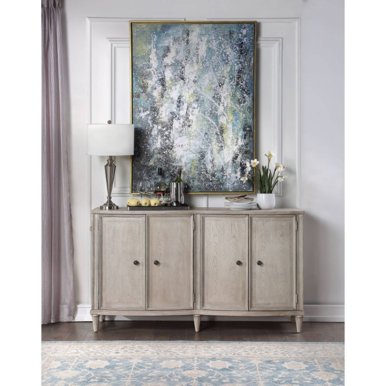 67534 Antique Champagne Finish Server Wynsor Collection By Acme Furniture