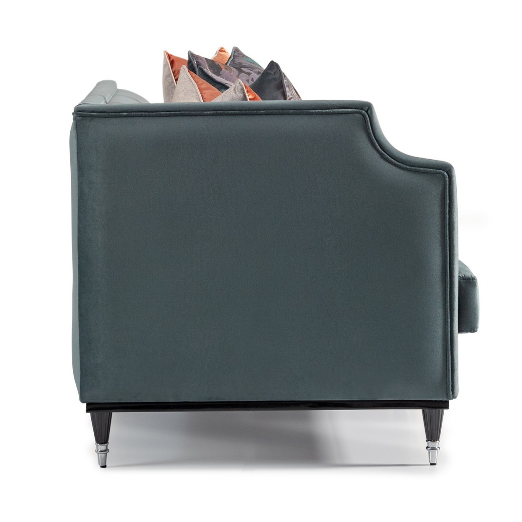 Mansion Sofa Azure Black La Francaise Collection By Michael Amini.LFR-FRSE816-AZR-805