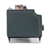 Mansion Sofa Azure Black La Francaise Collection By Michael Amini.LFR-FRSE816-AZR-805