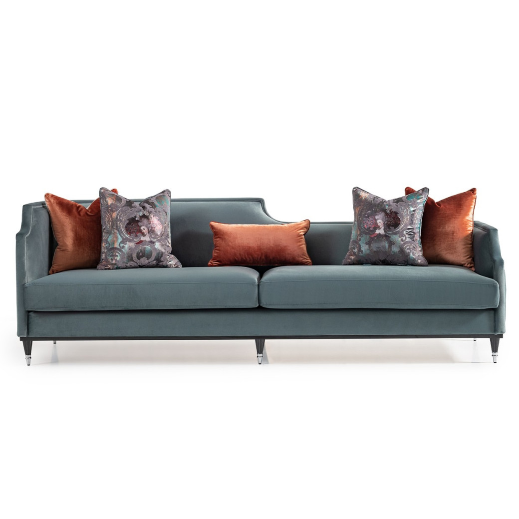 Mansion Sofa Azure Black La Francaise Collection By Michael Amini.LFR-FRSE816-AZR-805