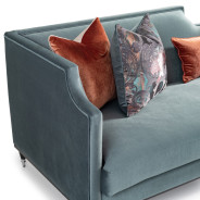 Mansion Sofa Azure Black La Francaise Collection By Michael Amini.LFR-FRSE816-AZR-805
