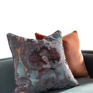 Mansion Sofa Azure Black La Francaise Collection By Michael Amini.LFR-FRSE816-AZR-805