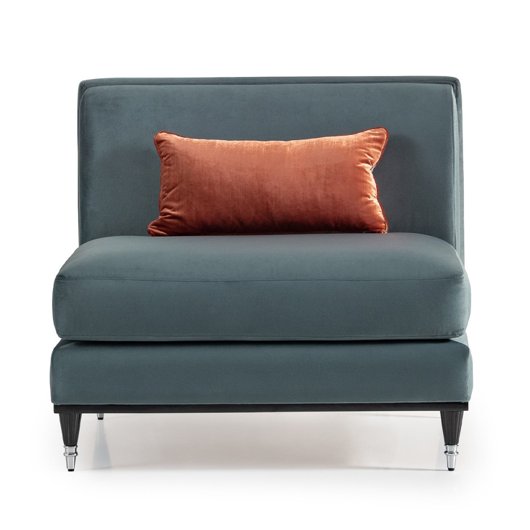 Armless Chair Azure Black La Francaise Collection By Michael Amini.LFR-FRSE830-AZR-805
