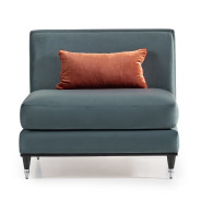 Armless Chair Azure Black La Francaise Collection By Michael Amini.LFR-FRSE830-AZR-805