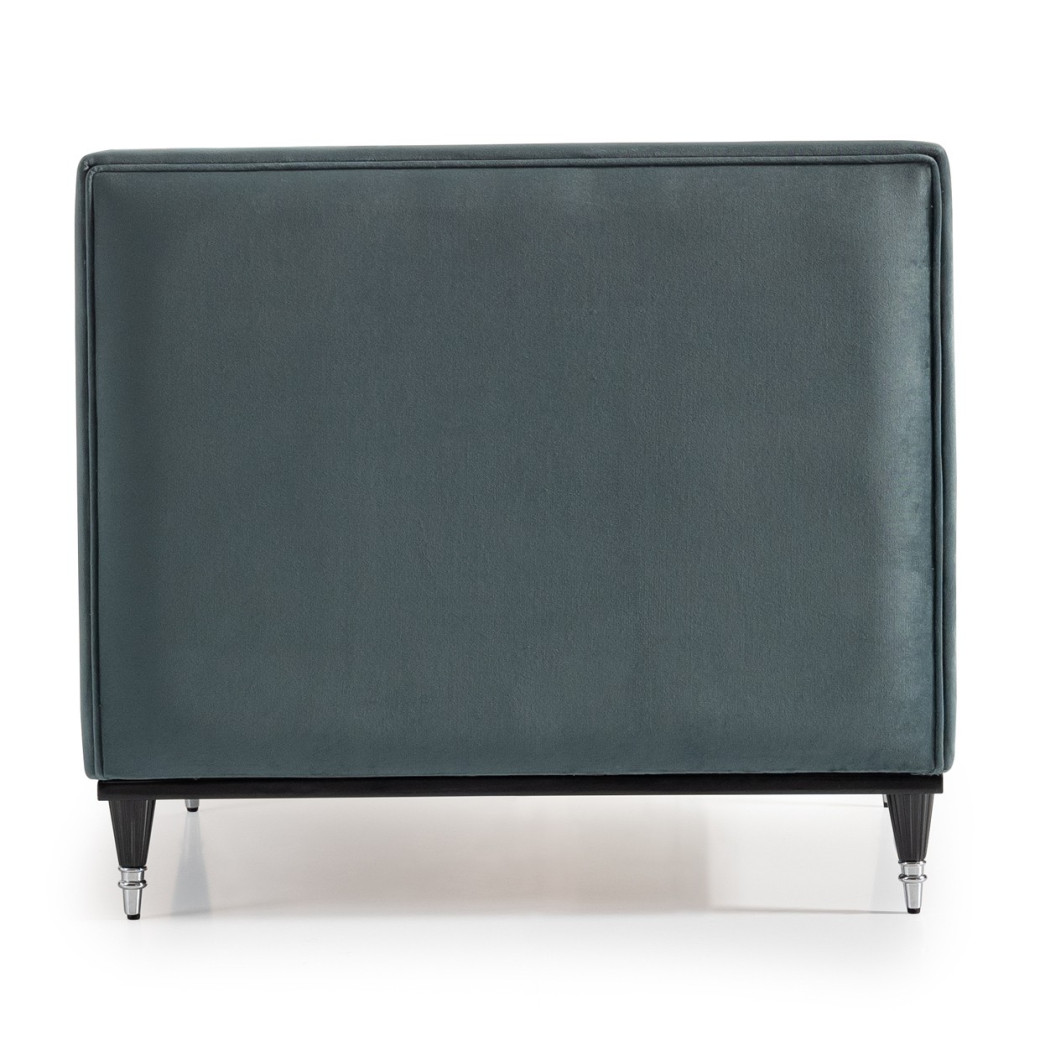 Armless Chair Azure Black La Francaise Collection By Michael Amini.LFR-FRSE830-AZR-805