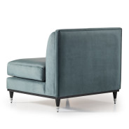 Armless Chair Azure Black La Francaise Collection By Michael Amini.LFR-FRSE830-AZR-805