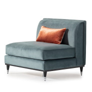 Armless Chair Azure Black La Francaise Collection By Michael Amini.LFR-FRSE830-AZR-805