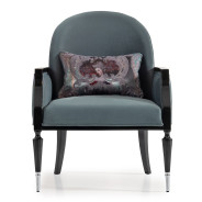 Accent Chair Azure Black La Francaise Collection By Michael Amini.LFR-FRSE834-AZR-805