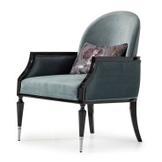 Accent Chair Azure Black La Francaise Collection By Michael Amini.LFR-FRSE834-AZR-805