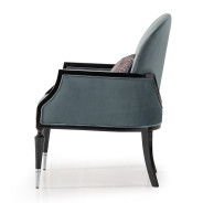 Accent Chair Azure Black La Francaise Collection By Michael Amini.LFR-FRSE834-AZR-805