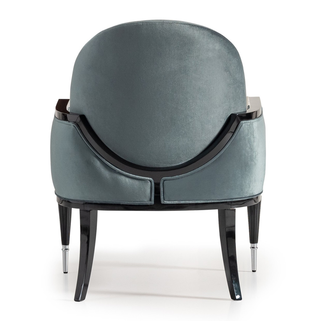 Accent Chair Azure Black La Francaise Collection By Michael Amini.LFR-FRSE834-AZR-805
