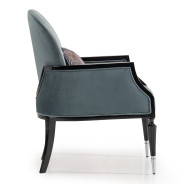Accent Chair Azure Black La Francaise Collection By Michael Amini.LFR-FRSE834-AZR-805