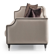 Mansion Sofa Cafe Black La Francaise Collection By Michael Amini.LFR-FRSE816-CAF-805