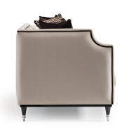 Mansion Sofa Cafe Black La Francaise Collection By Michael Amini.LFR-FRSE816-CAF-805