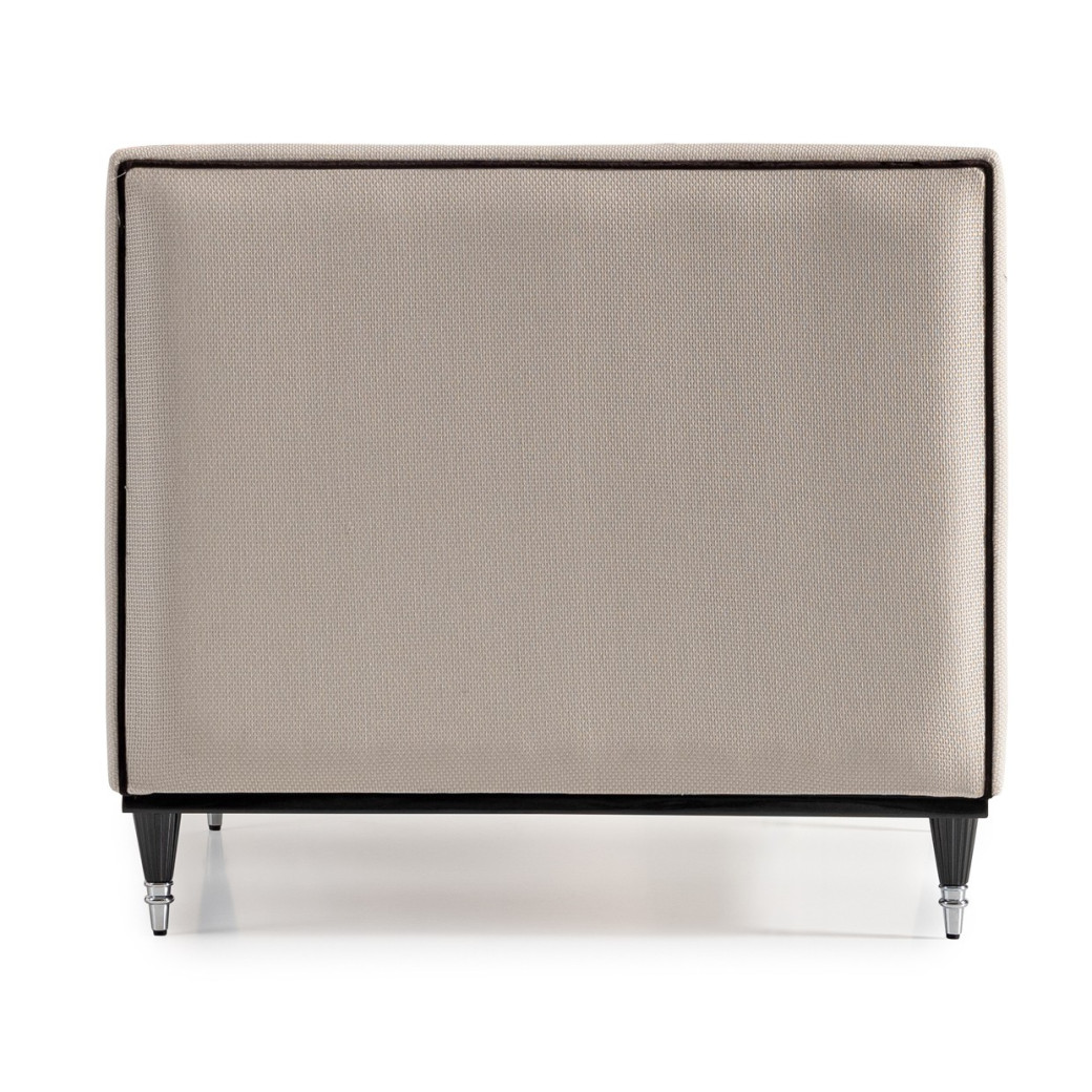 Armless Chair Cafe au Lait Black La Francaise Collection By Michael Amini .LFR-FRSE830-CAF-805