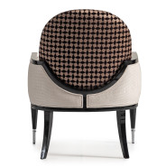 Accent Chair Cafe Black La Francaise Collection By Michael Amini.LFR-FRSE834-CAF-805