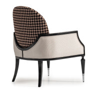 Accent Chair Cafe Black La Francaise Collection By Michael Amini.LFR-FRSE834-CAF-805