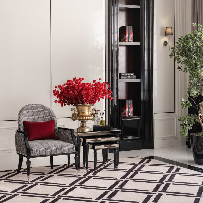 Accent Chair Domino Black La Francaise Collection By Michael Amini.LFR-FRSE834-DMO-805