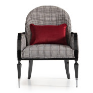 Accent Chair Domino Black La Francaise Collection By Michael Amini.LFR-FRSE834-DMO-805