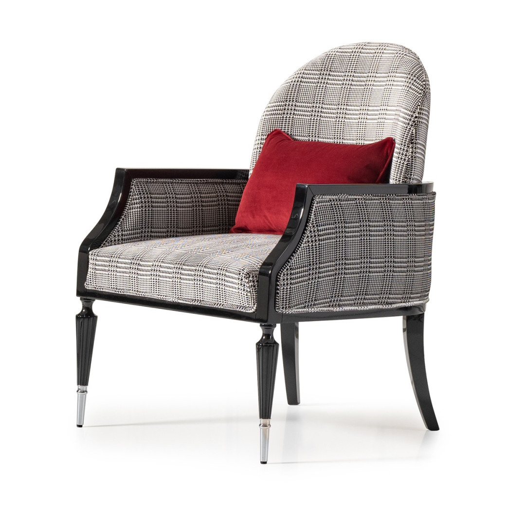 Accent Chair Domino Black La Francaise Collection By Michael Amini.LFR-FRSE834-DMO-805