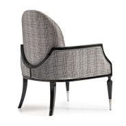 Accent Chair Domino Black La Francaise Collection By Michael Amini.LFR-FRSE834-DMO-805
