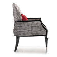 Accent Chair Domino Black La Francaise Collection By Michael Amini.LFR-FRSE834-DMO-805