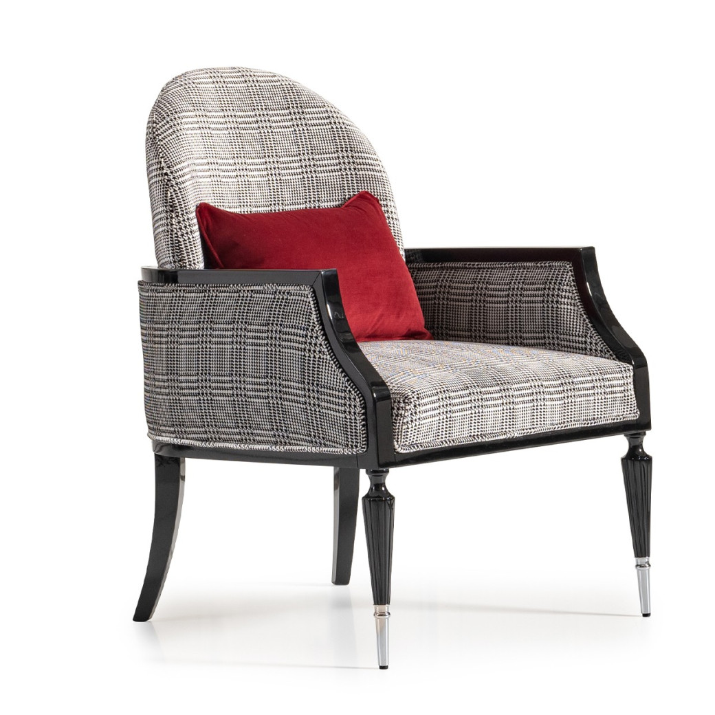 Accent Chair Domino Black La Francaise Collection By Michael Amini.LFR-FRSE834-DMO-805