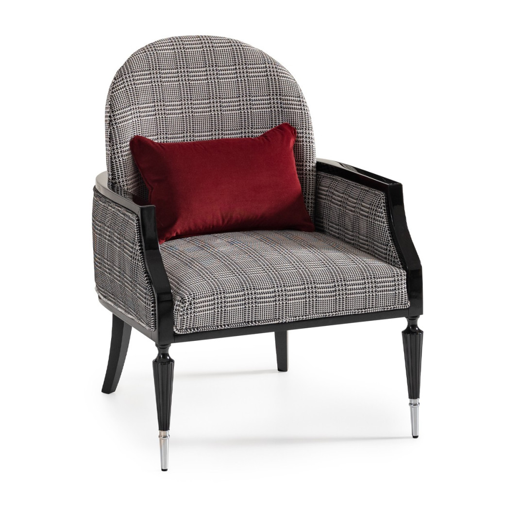 Accent Chair Domino Black La Francaise Collection By Michael Amini.LFR-FRSE834-DMO-805