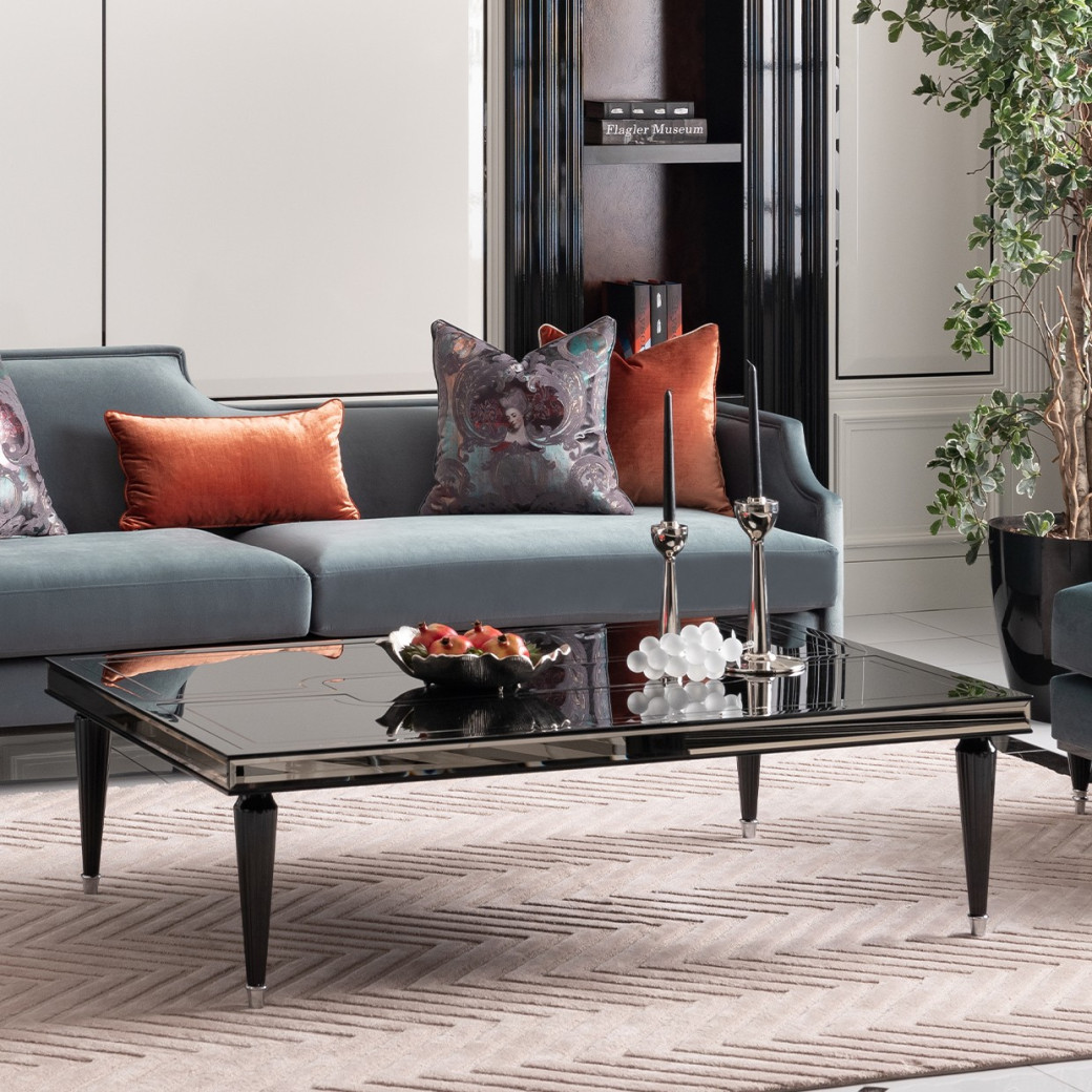 Cocktail Table Black Ice La Francaise Collection By Michael Amini.LFR-FRSE201-805