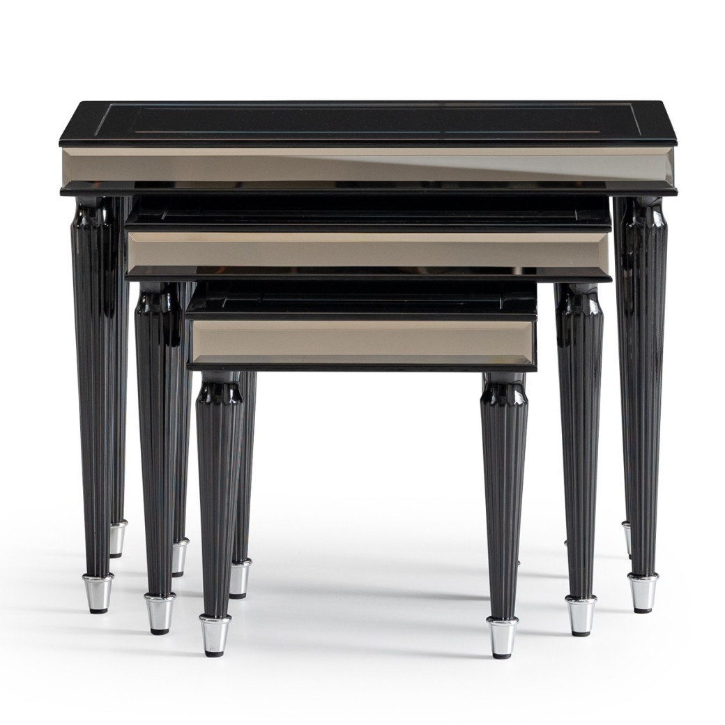 Nesting Tables Black Ice La Francise Collection By Michael Amini. LFR-FRSE224-805