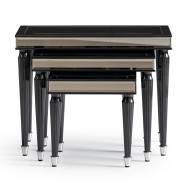 Nesting Tables Black Ice La Francise Collection By Michael Amini. LFR-FRSE224-805