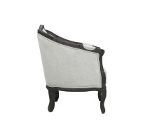 LV01163 Gray Linen & Dark Brown Finish Samael Chair By Acme Furniture