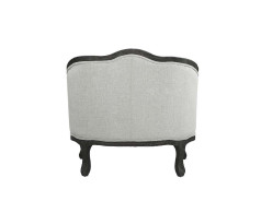 LV01163 Gray Linen & Dark Brown Finish Samael Chair By Acme Furniture
