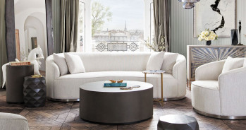 Raven Collection 1PC Sofa Modern  & Clean Design in Light Cream Fabric By Diamond Sofa
