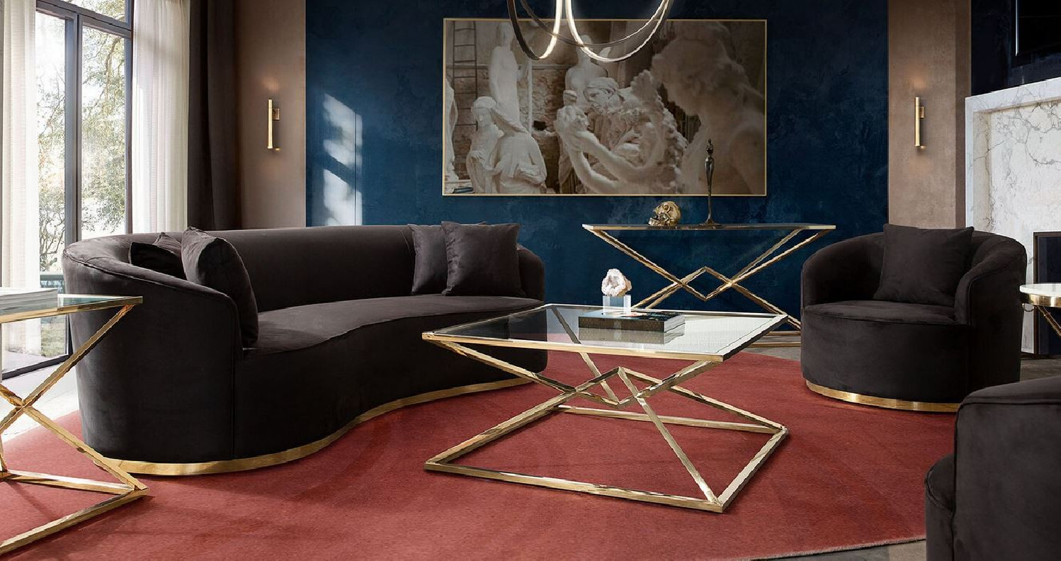 Raven Collection 1PC Sofa Modern & Clean design in Black Velvet By Diamond Sofa