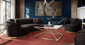 Raven Collection 1PC Sofa Modern & Clean design in Black Velvet By Diamond Sofa
