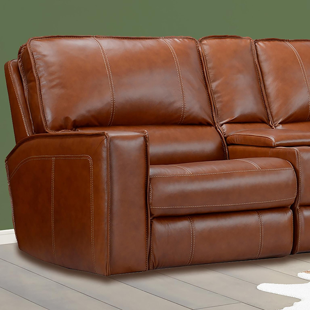 6PC Rockford Verona Saddle Top Grain Leather Modular By Parker-House Furniture MROC-PACKA(H)-VSA
